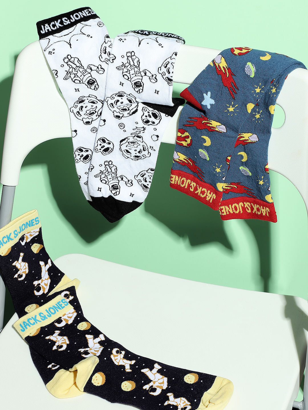 Pack Of 3 Mid Length Socks - ONE