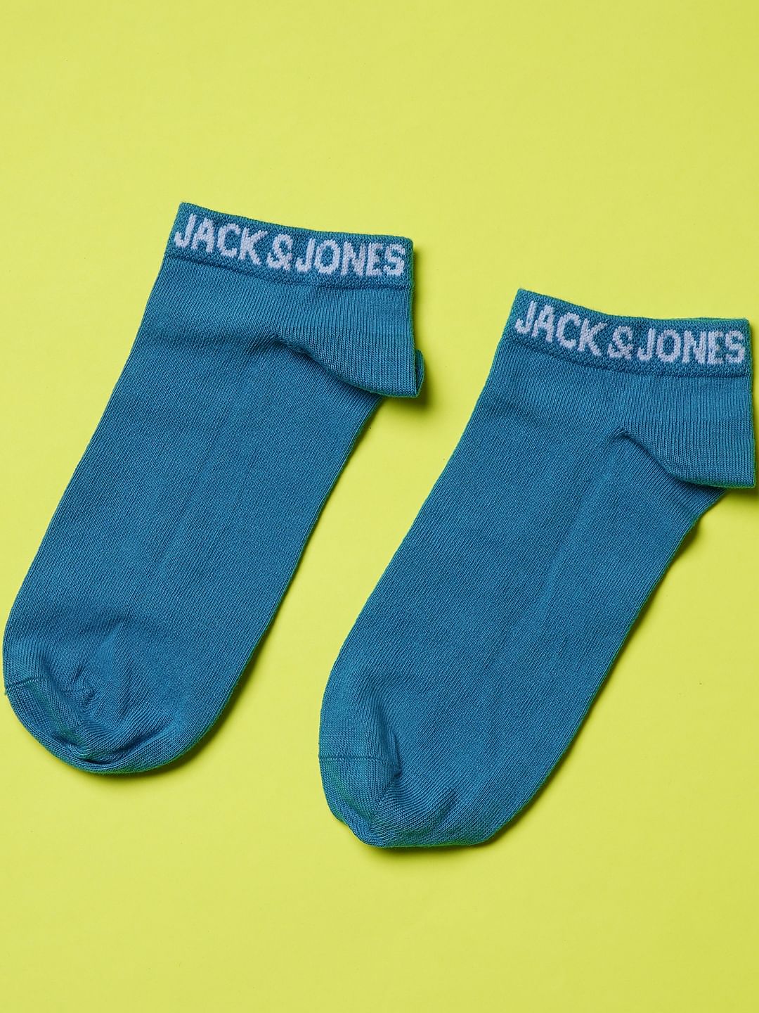 Blue Logo Print Ankle Length Socks - ONE