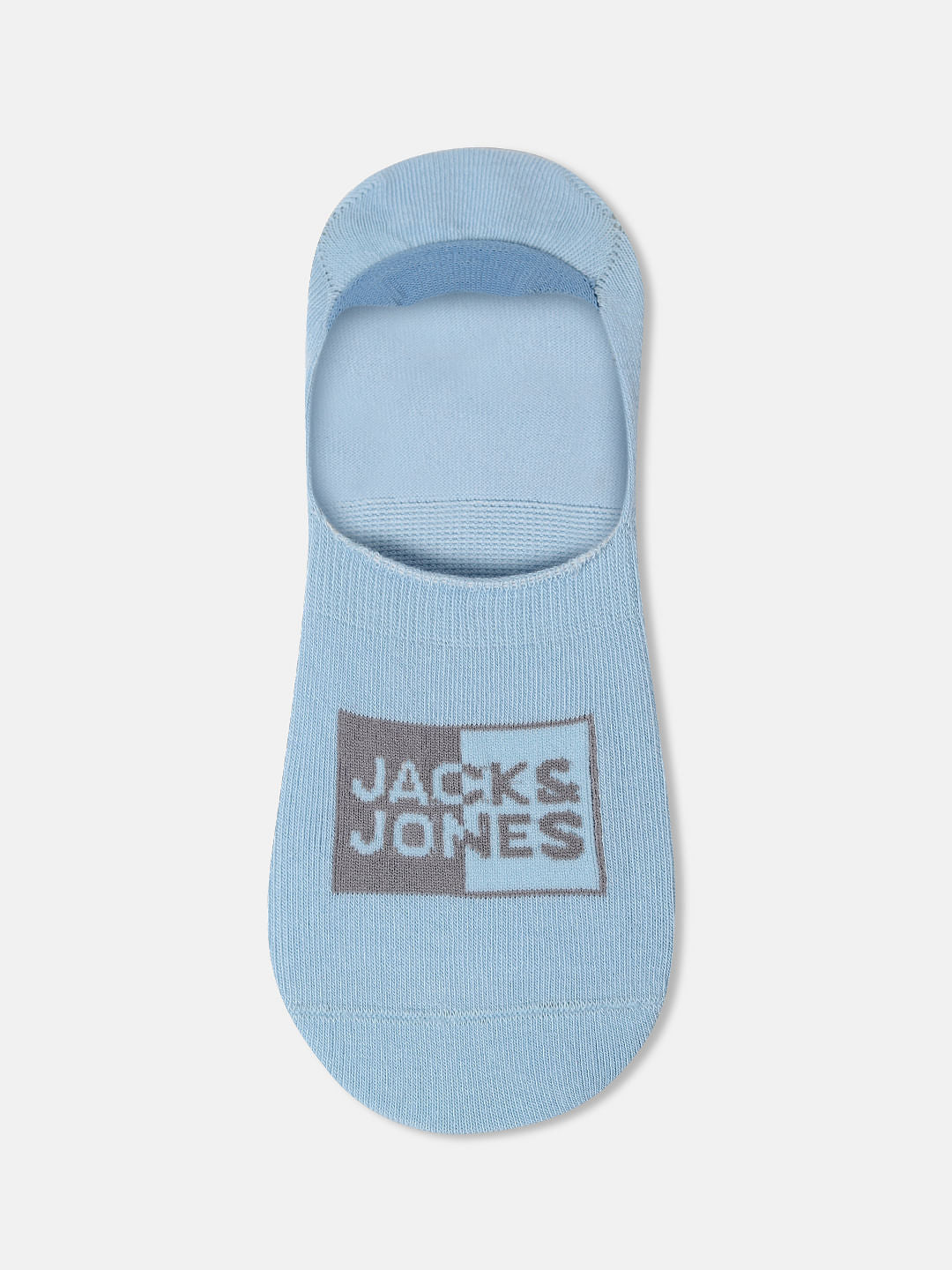 Red & Blue Logo Print No Show Socks