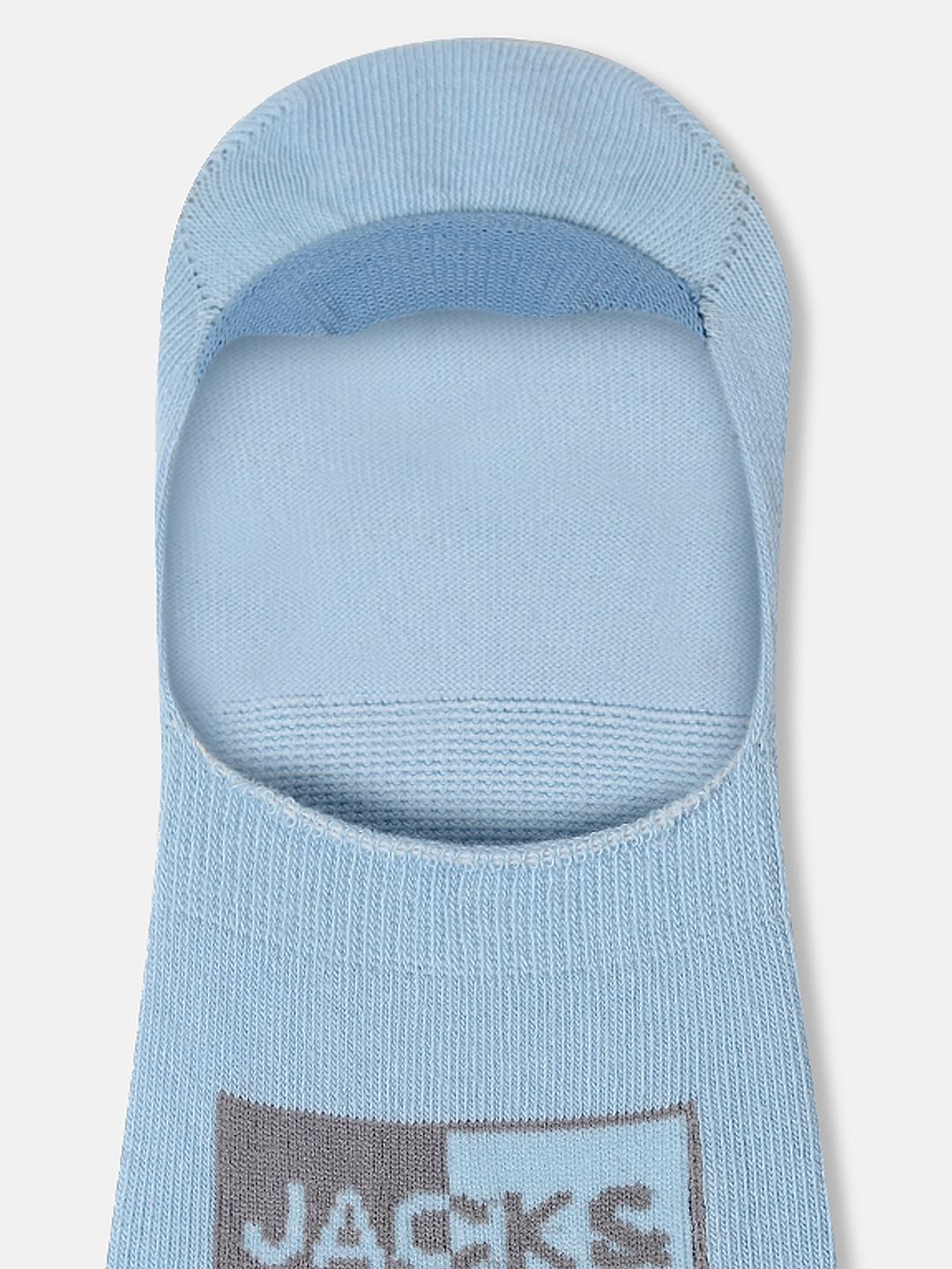 Red & Blue Logo Print No Show Socks