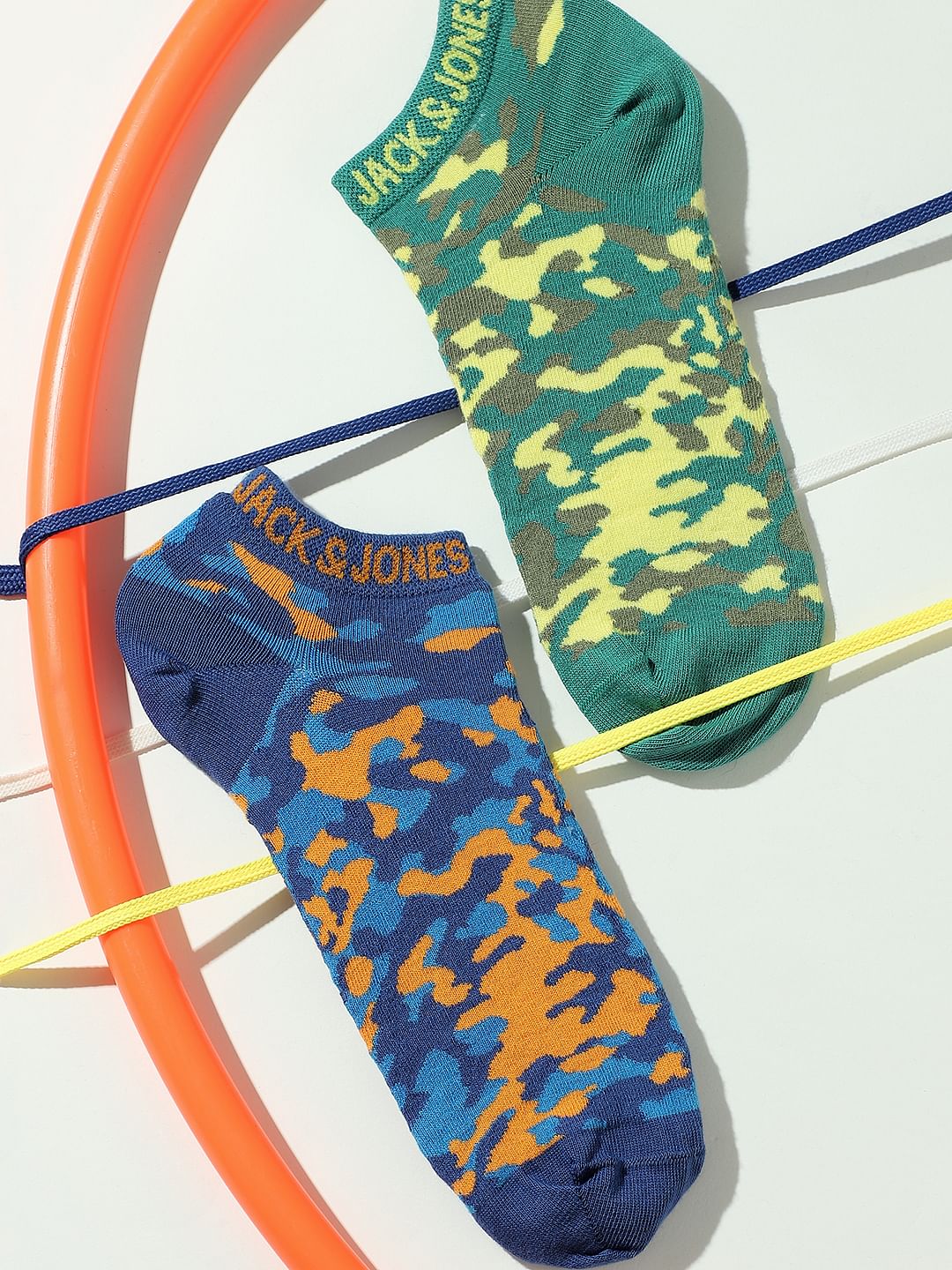 Pack of 2 Camo Print Ankle Length Socks - ONE