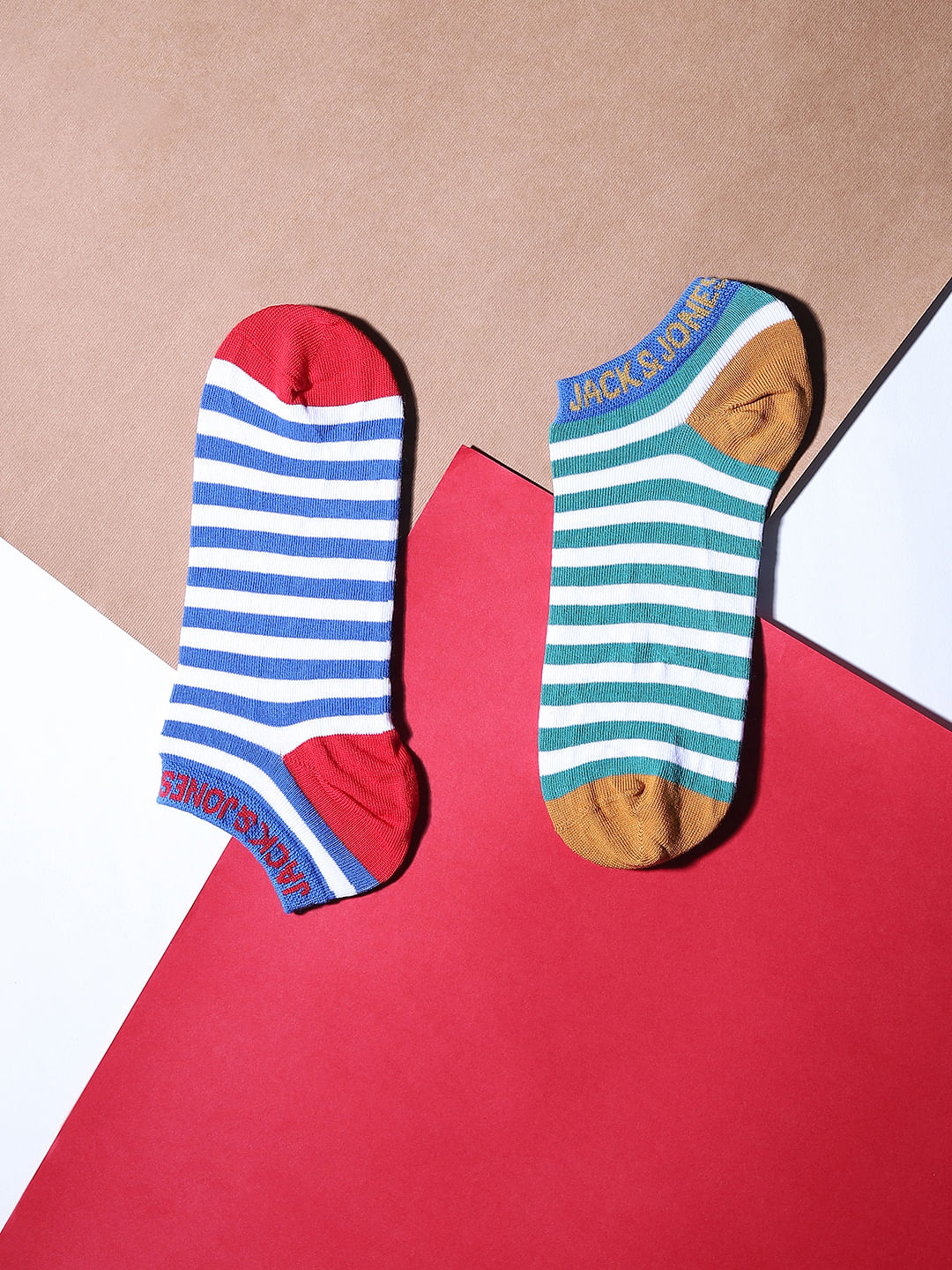 Pack of 2 Striped Ankle Length Socks - ONE