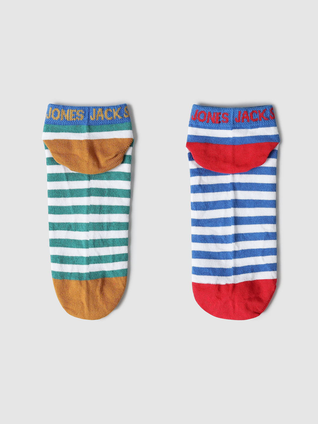 Pack of 2 Striped Ankle Length Socks
