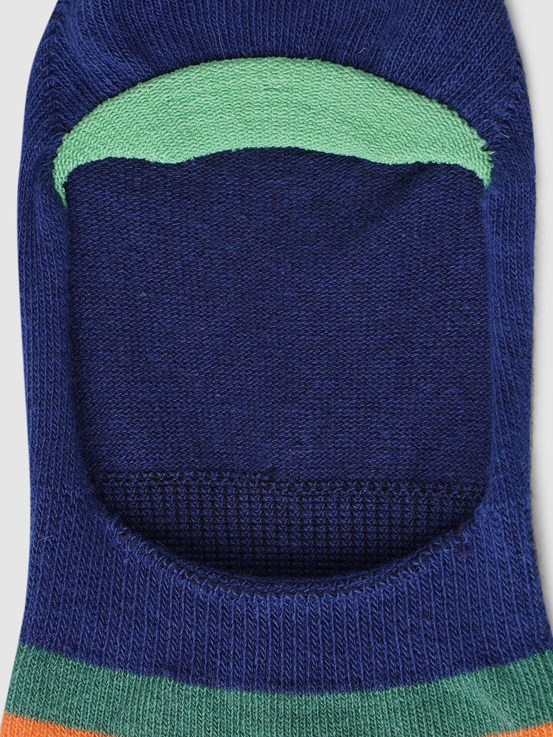 Pack Of 2 Striped No Show Socks - Blue