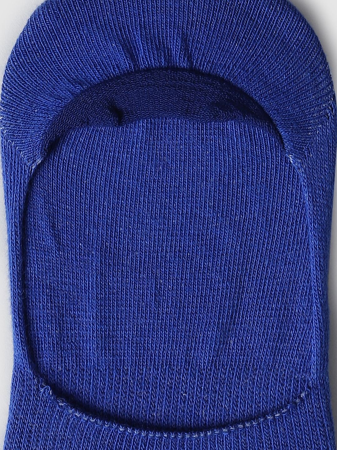 Pack Of 2 Blue Printed No Show Socks