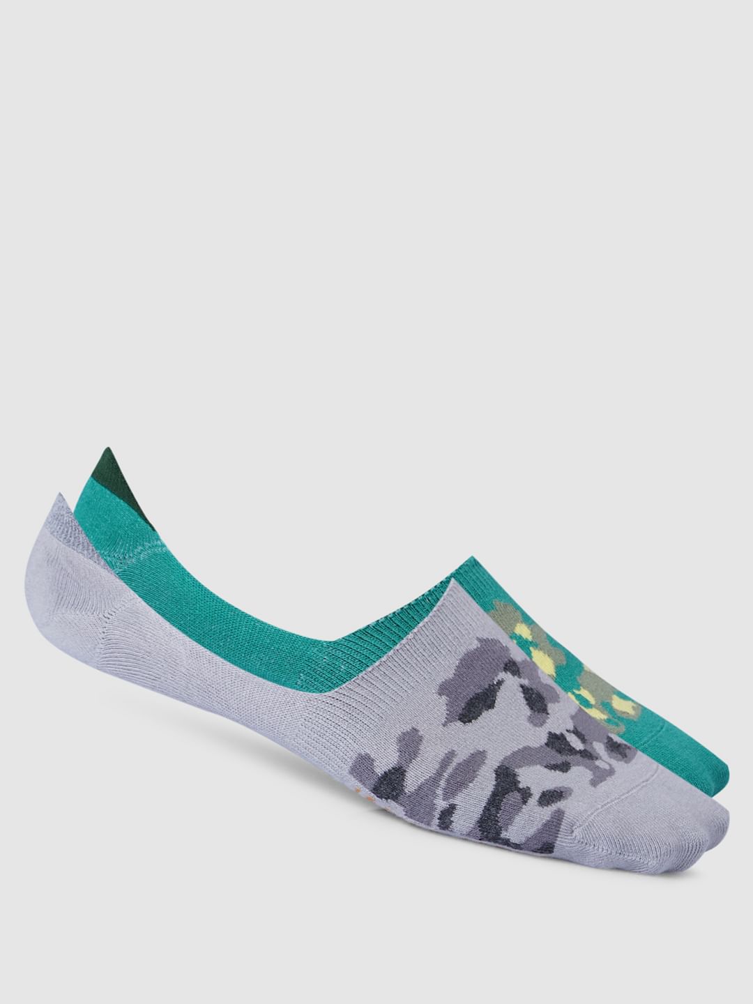 Pack of 2 Camo Print No Show Socks