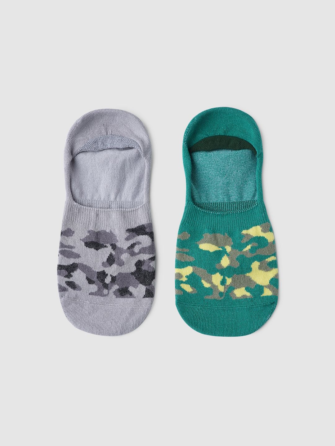 Pack of 2 Camo Print No Show Socks