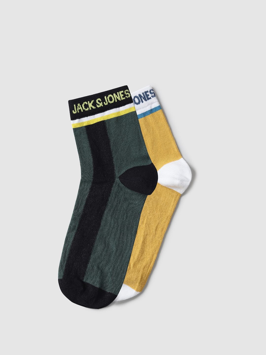 Pack of 2 Colourblocked Ankle Length Socks