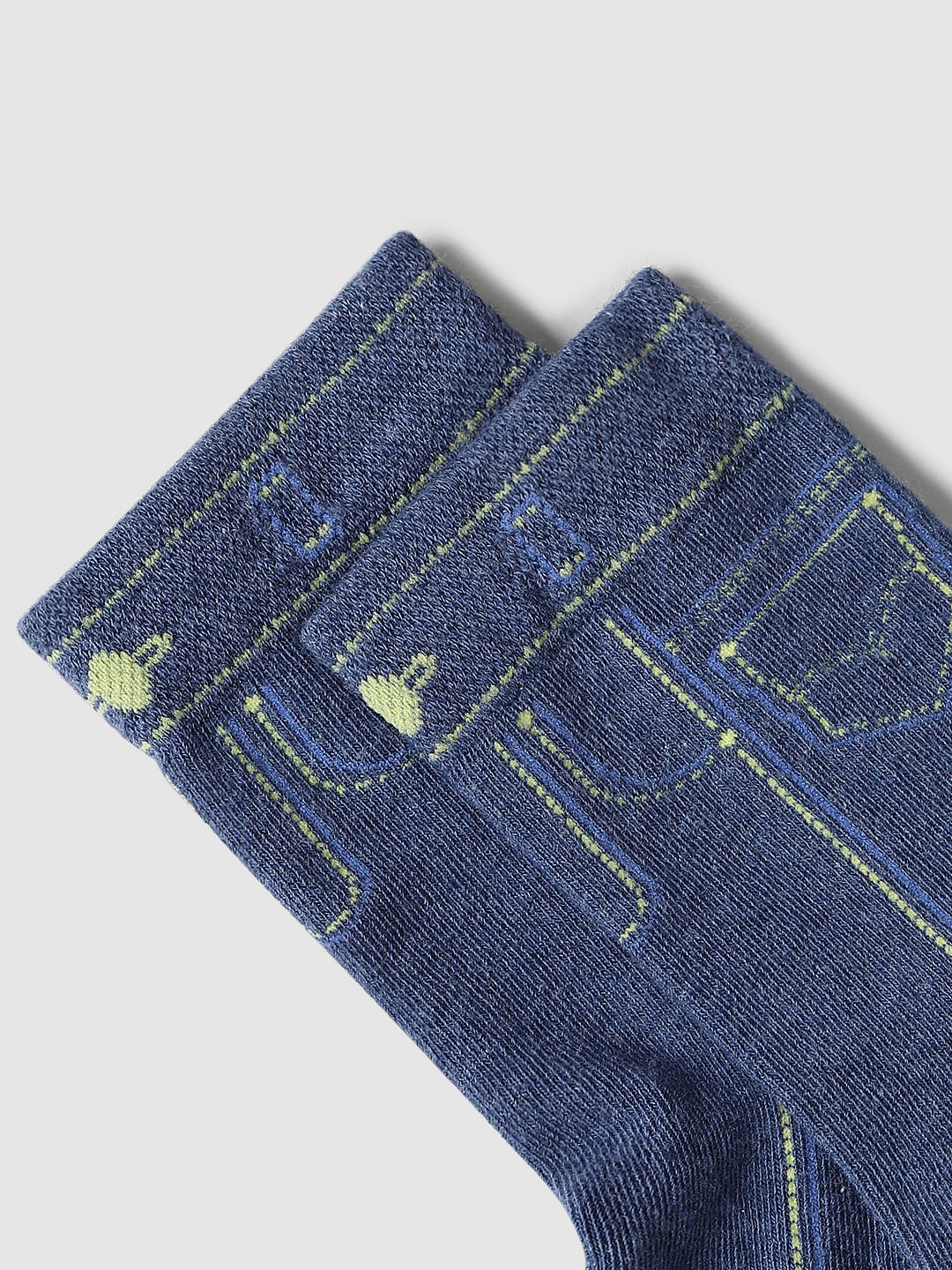 Pack of 2 Colourblocked Mid-Length Socks