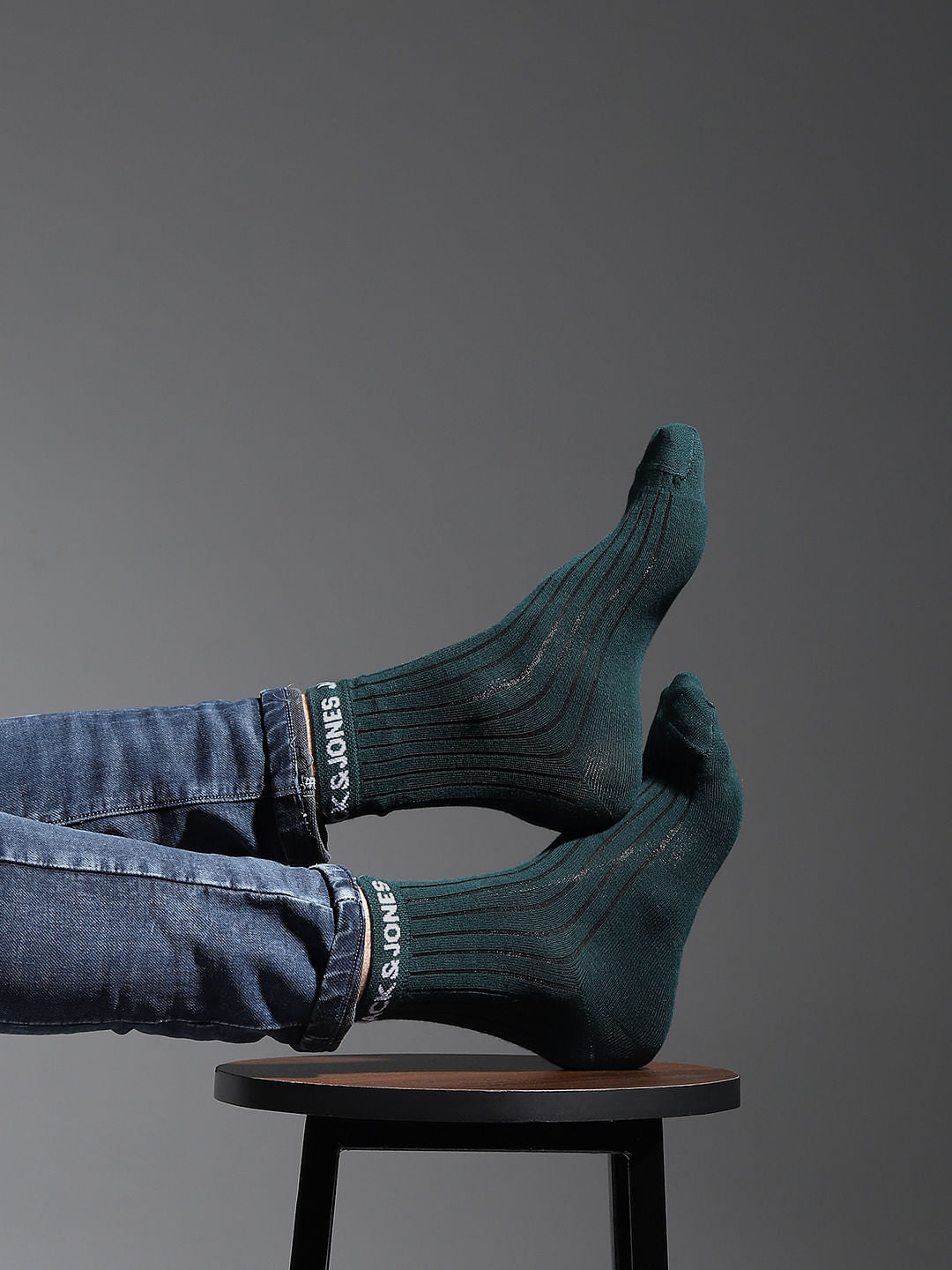 Dark Green Mid Length Socks - ONE