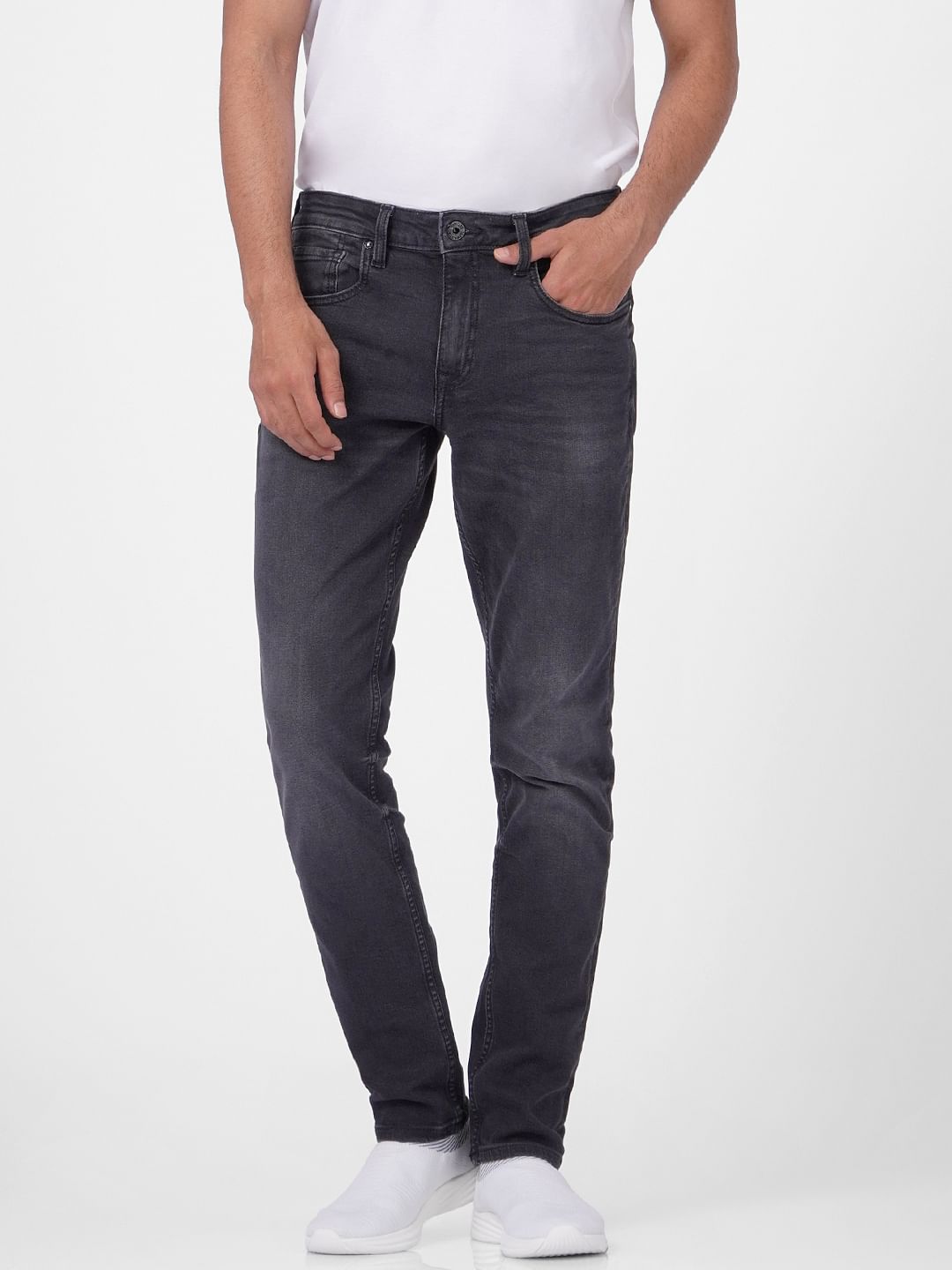 Black Low Rise Glenn Slim Fit Jeans