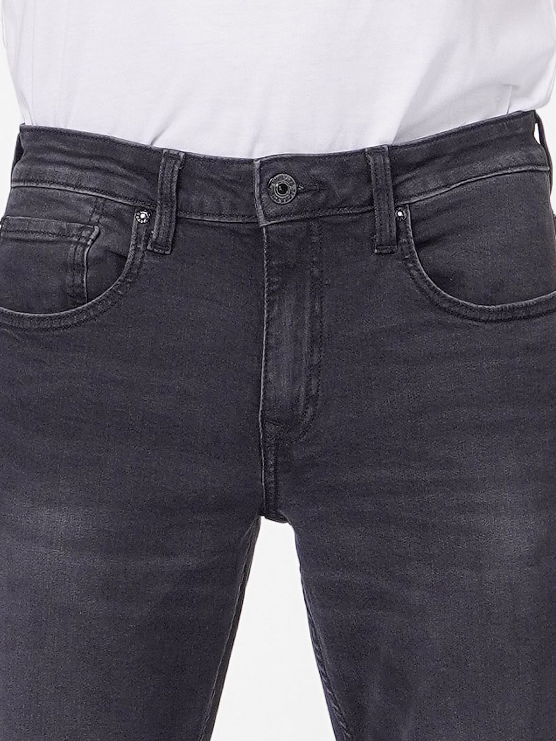 Black Low Rise Glenn Slim Fit Jeans