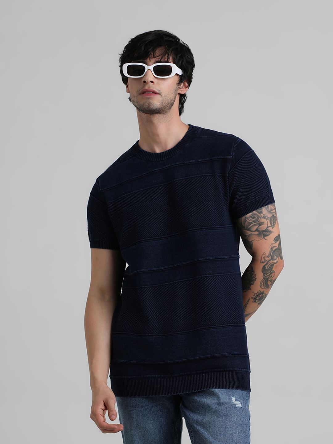 Blue Indigo Dyed T-shirt
