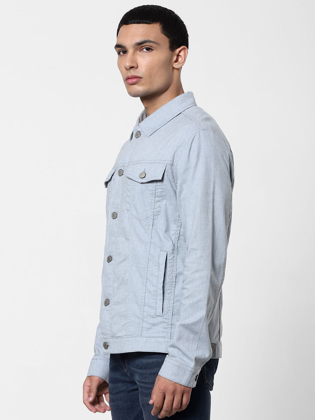 Light Blue Linen Jacket