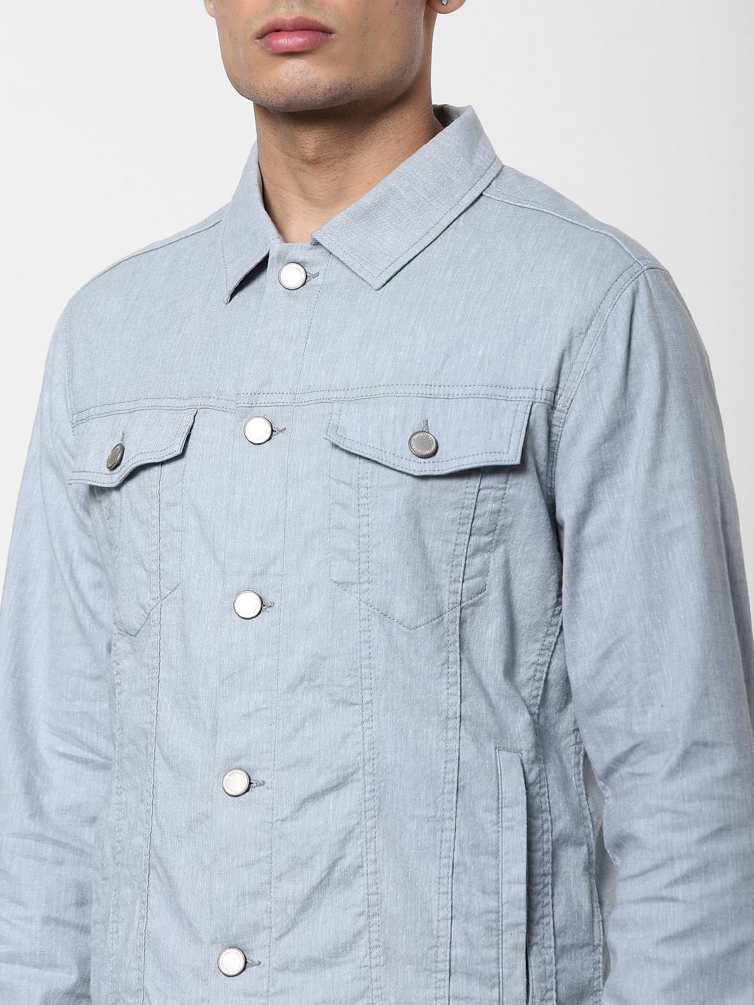 Light Blue Linen Jacket