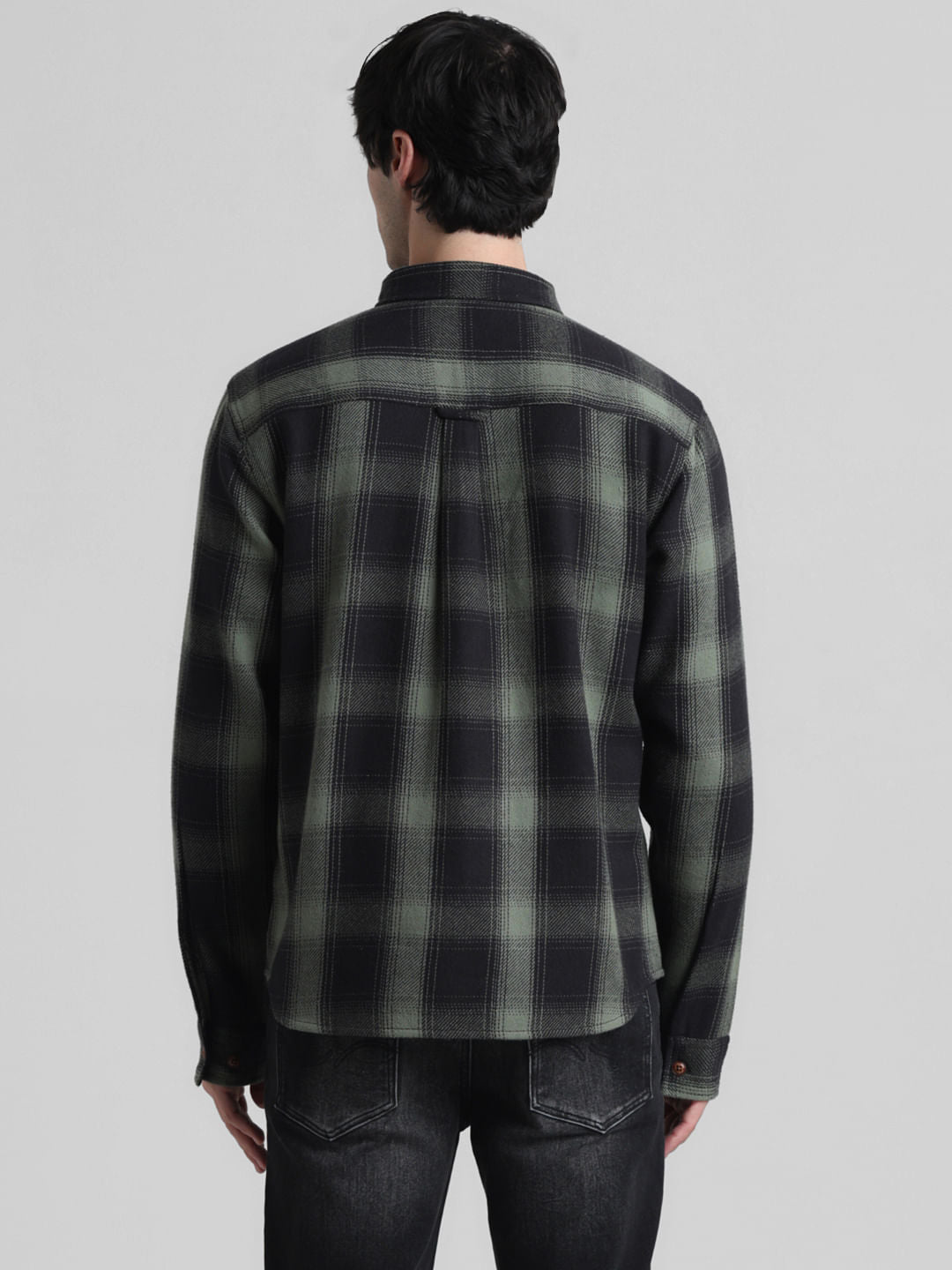 Green Check Oversized Shirt