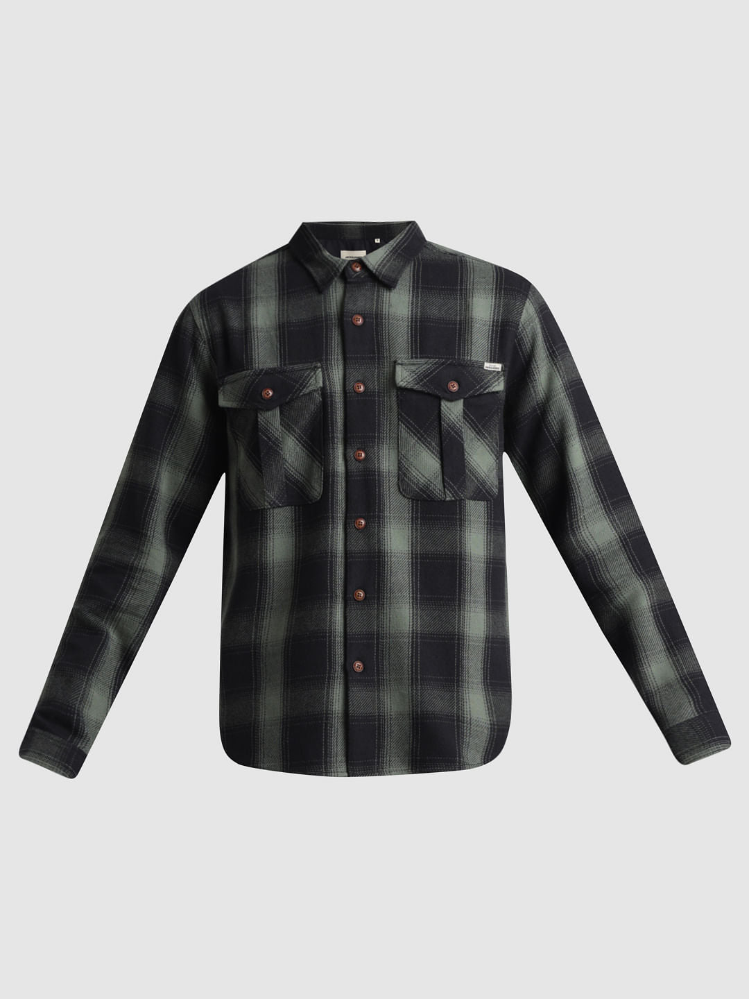 Green Check Oversized Shirt