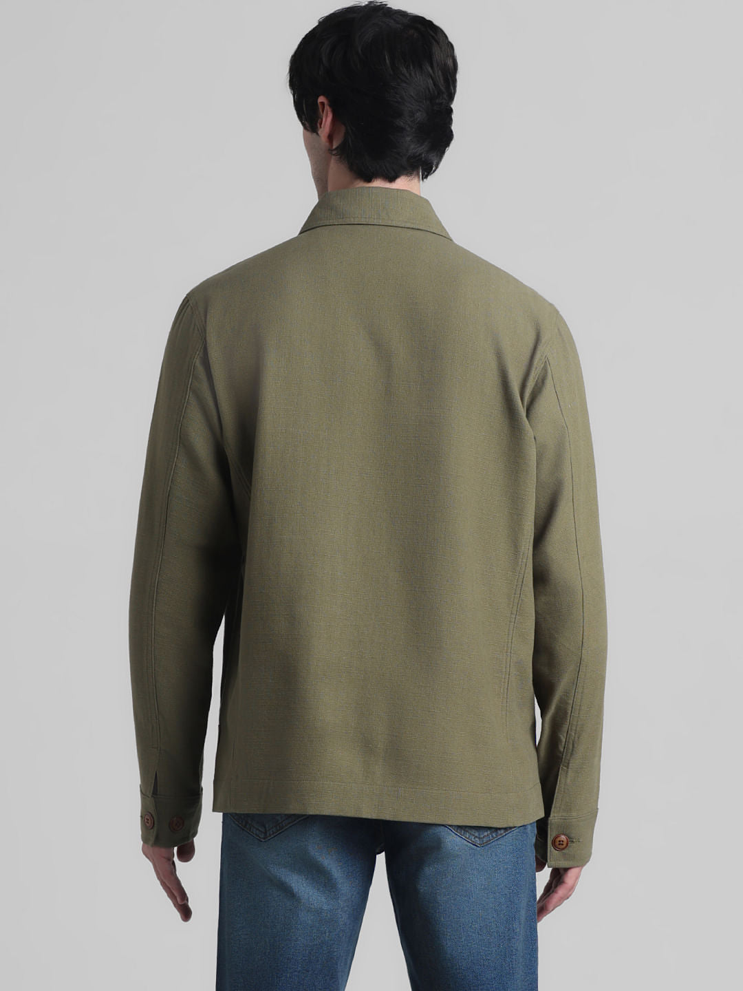 Green Printed Oversized Shirt