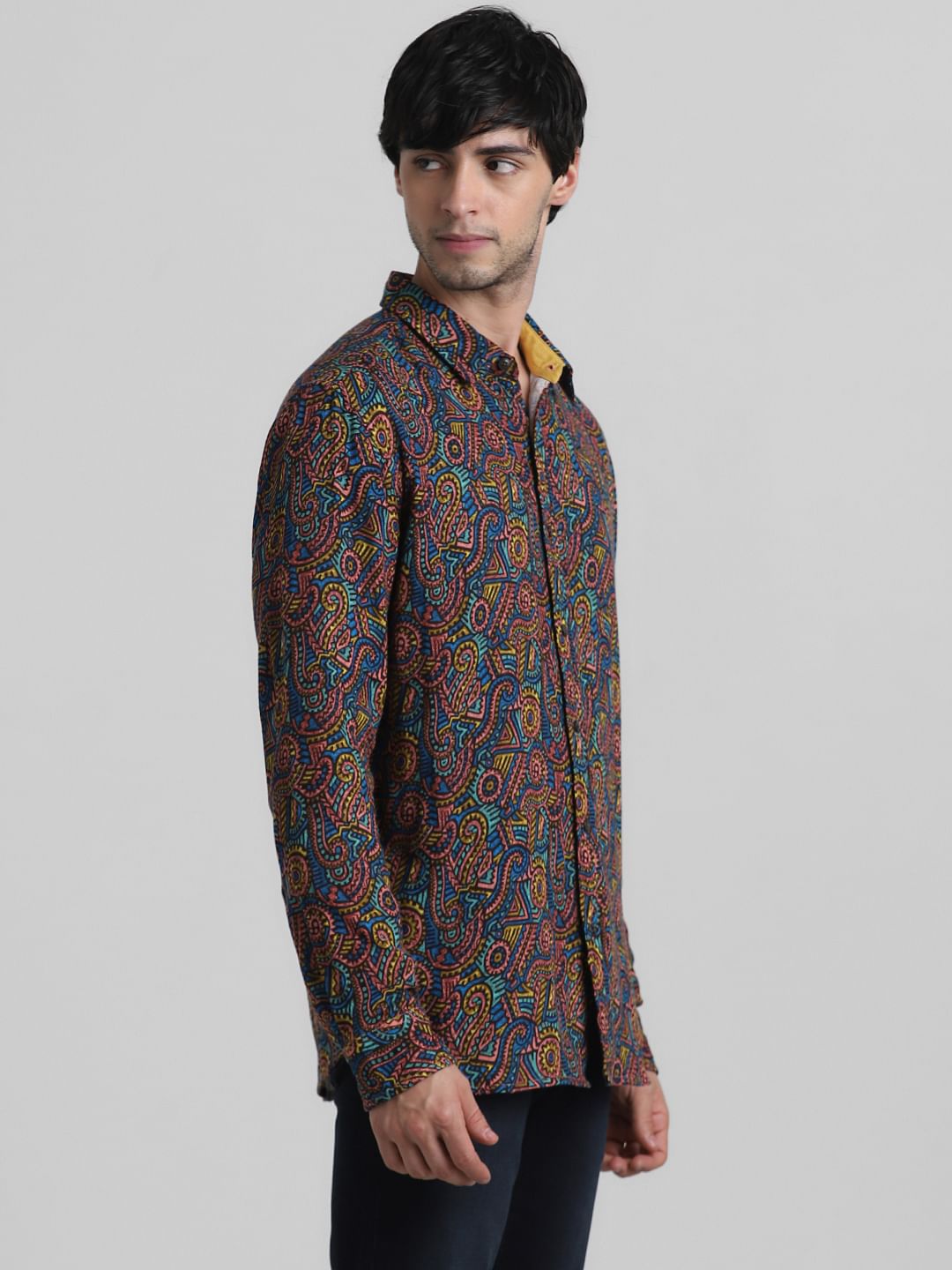 Multi-Coloured Printed Full Sleeves Shirt