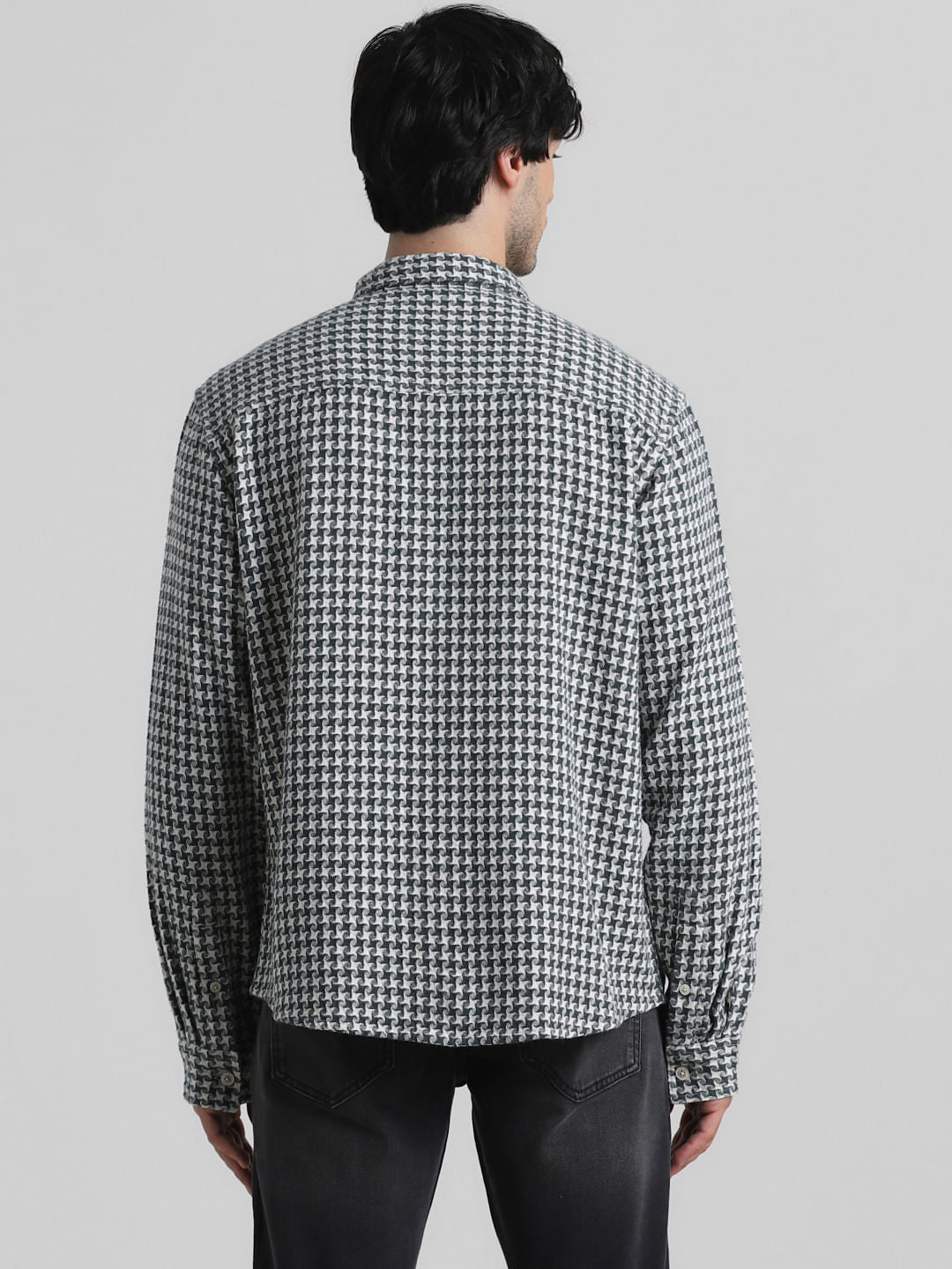 Green Check Oversized Cotton Shirt