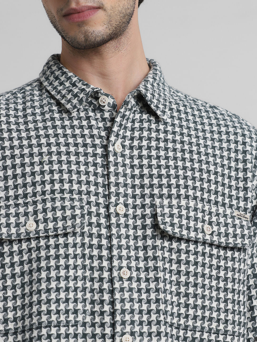 Green Check Oversized Cotton Shirt