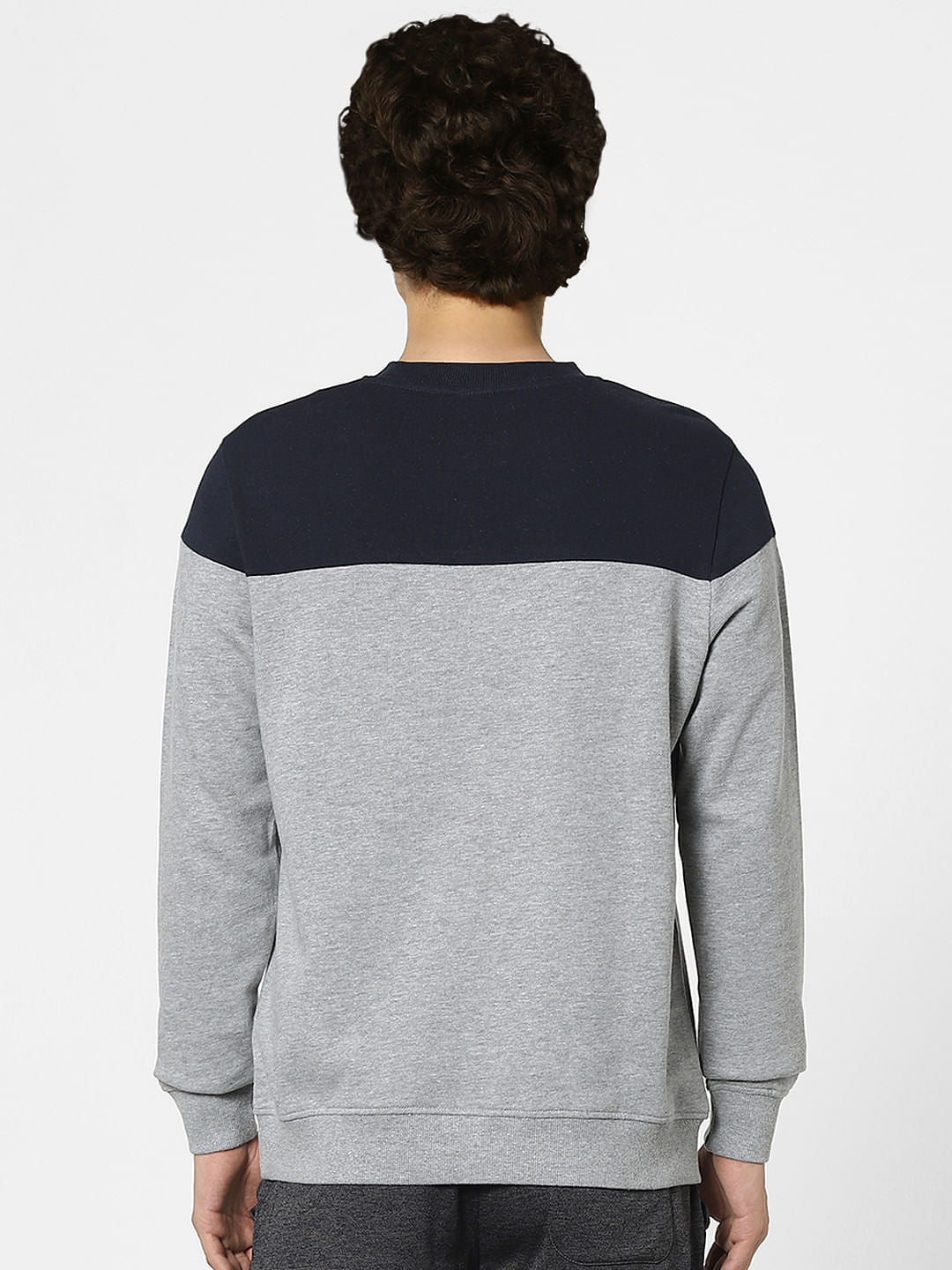 Grey Colourblocked Sweatshirt