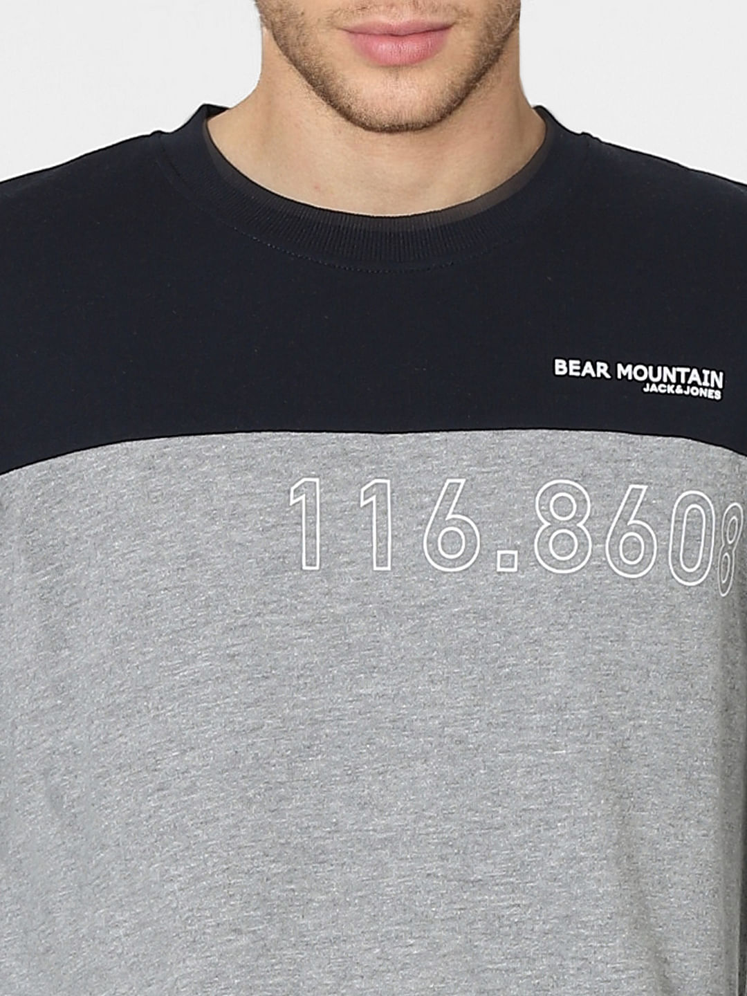 Grey Colourblocked Sweatshirt