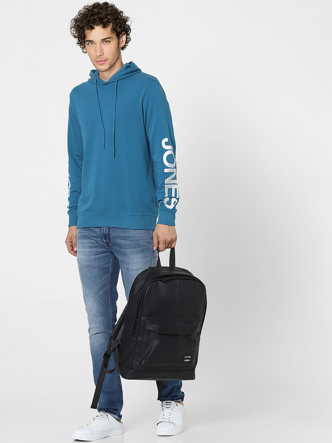 Blue Hooded Sweatshirt
