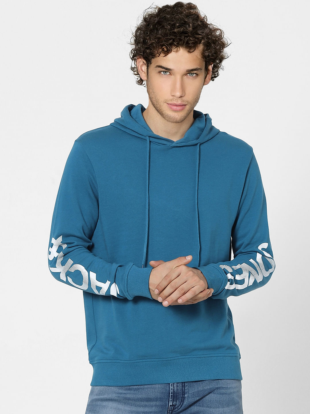 Blue Hooded Sweatshirt