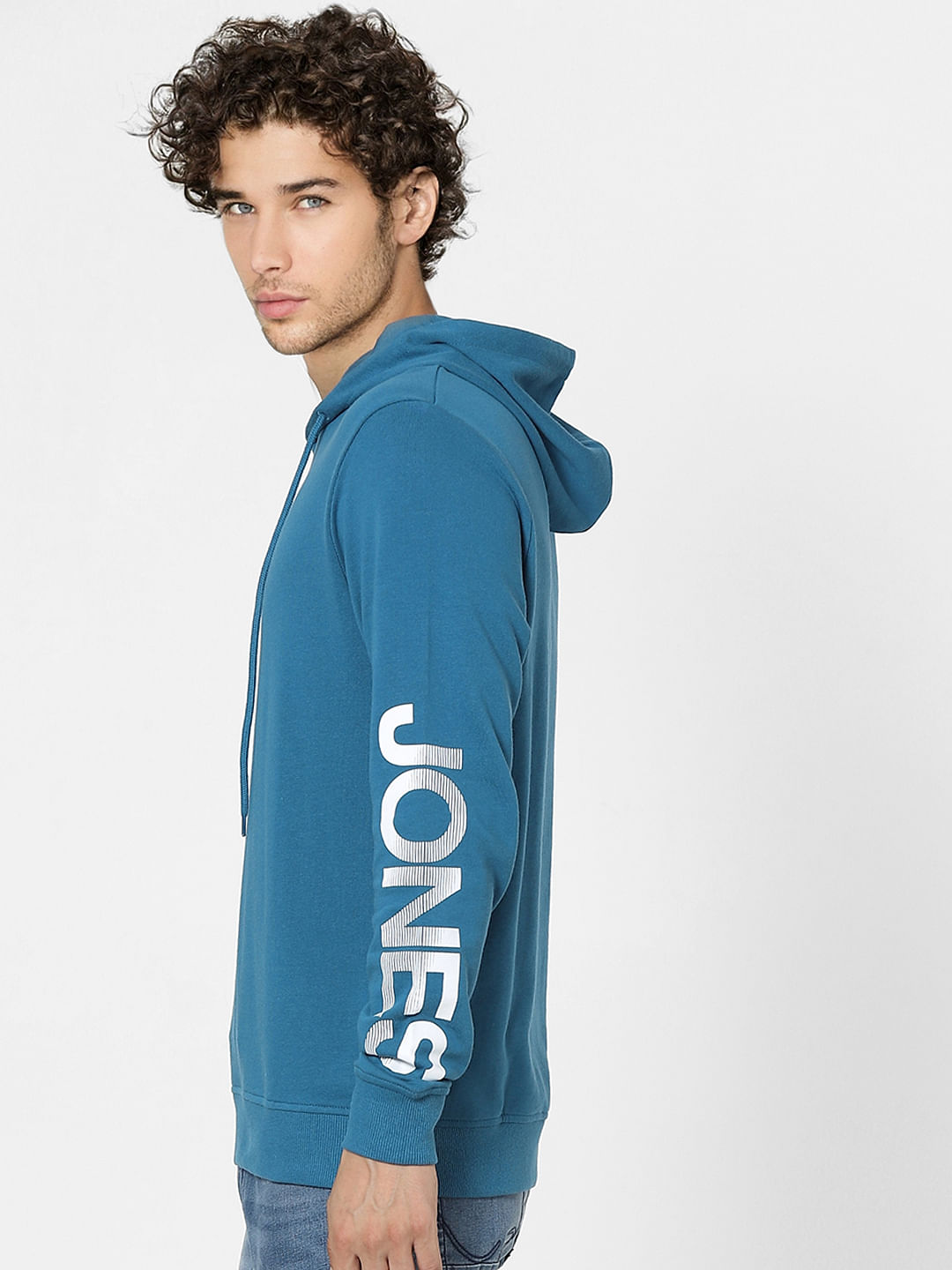 Blue Hooded Sweatshirt
