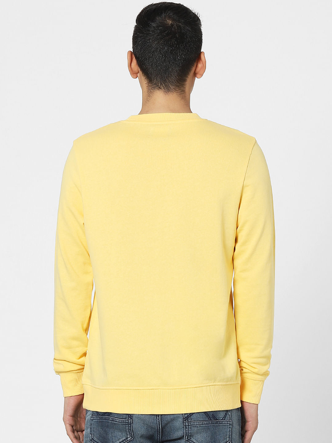 Yellow Graphic Print Sweatshirt