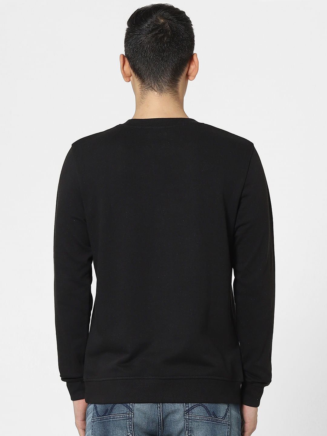 Black Graphic Print Sweatshirt