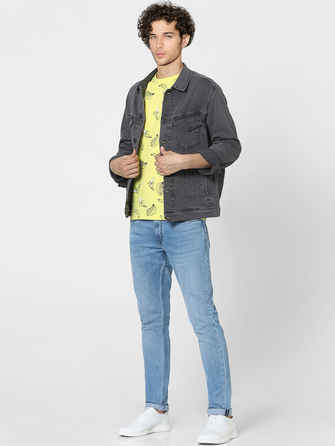 Grey Denim Jacket - S