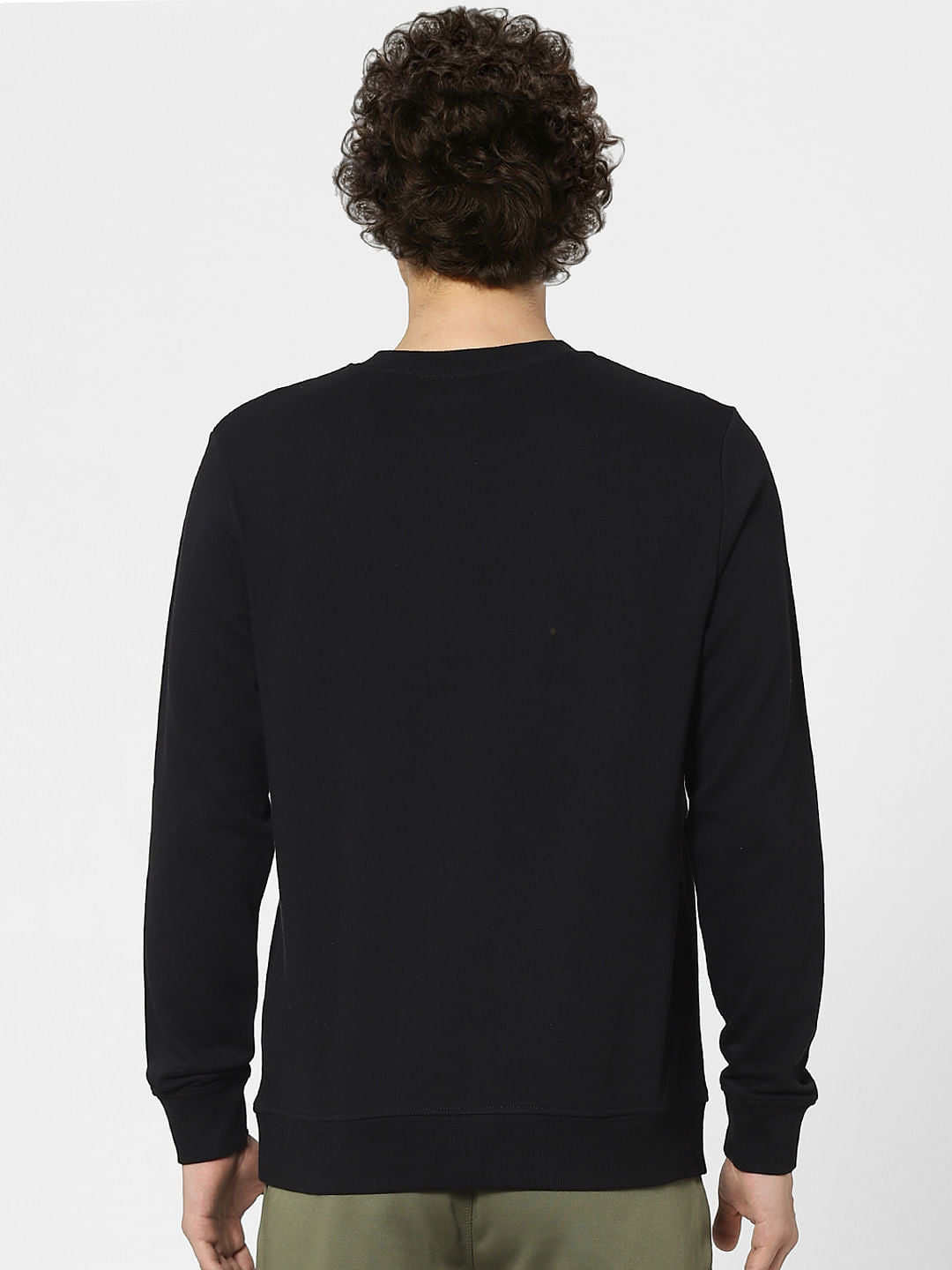 Black Graphic Print Sweatshirt