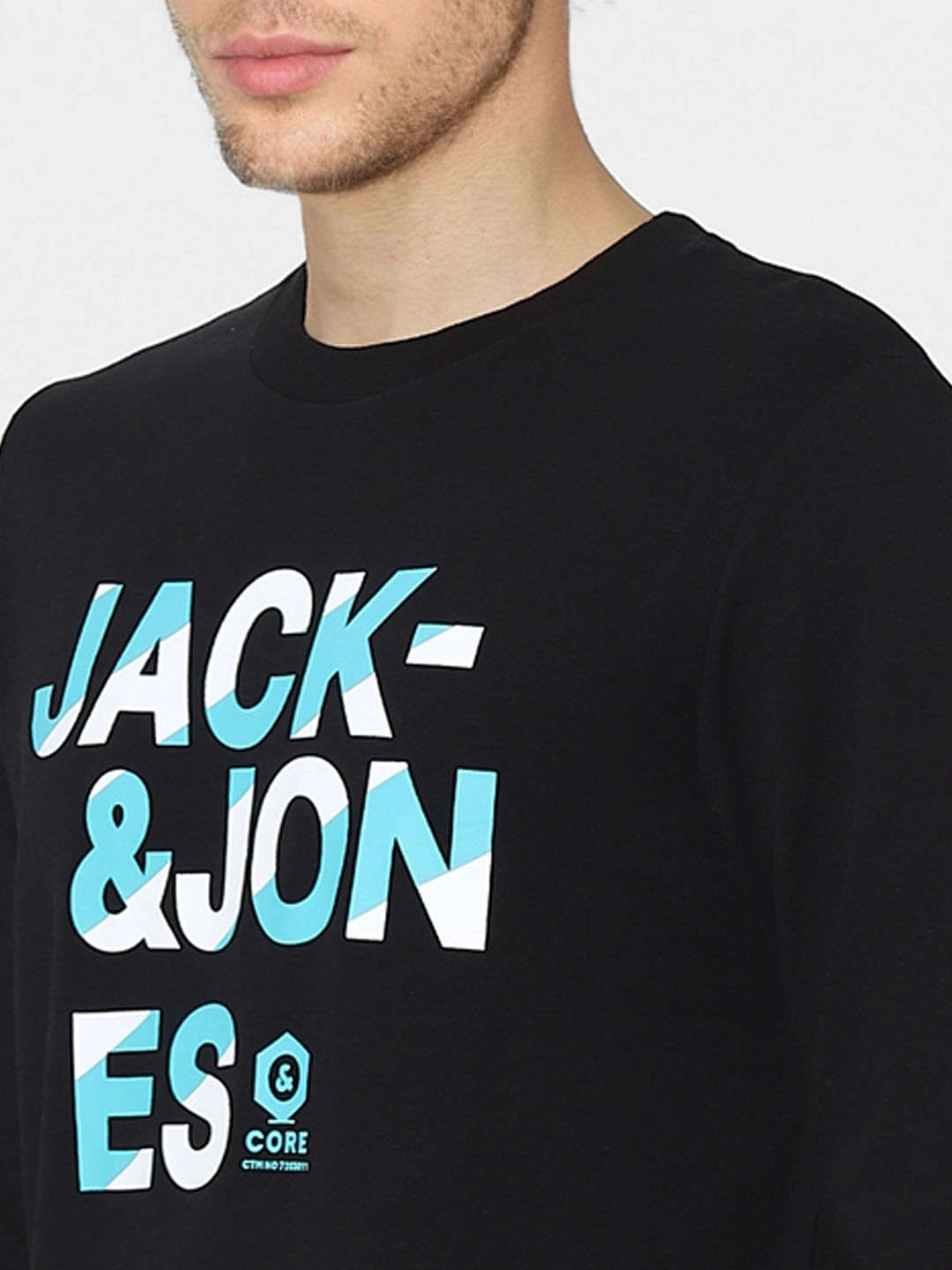 Black Graphic Print Sweatshirt