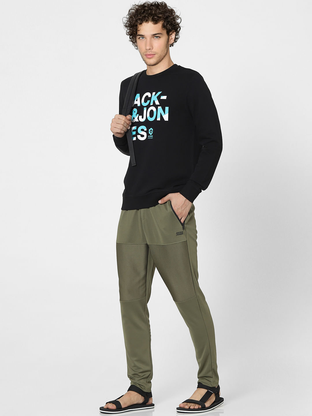 Black Graphic Print Sweatshirt