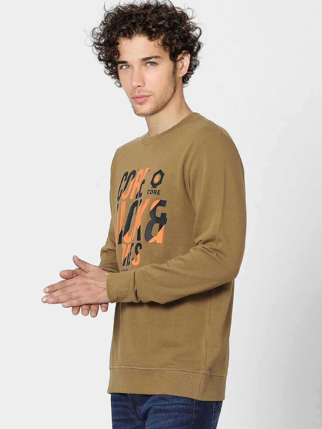 Brown Graphic Print Sweatshirt