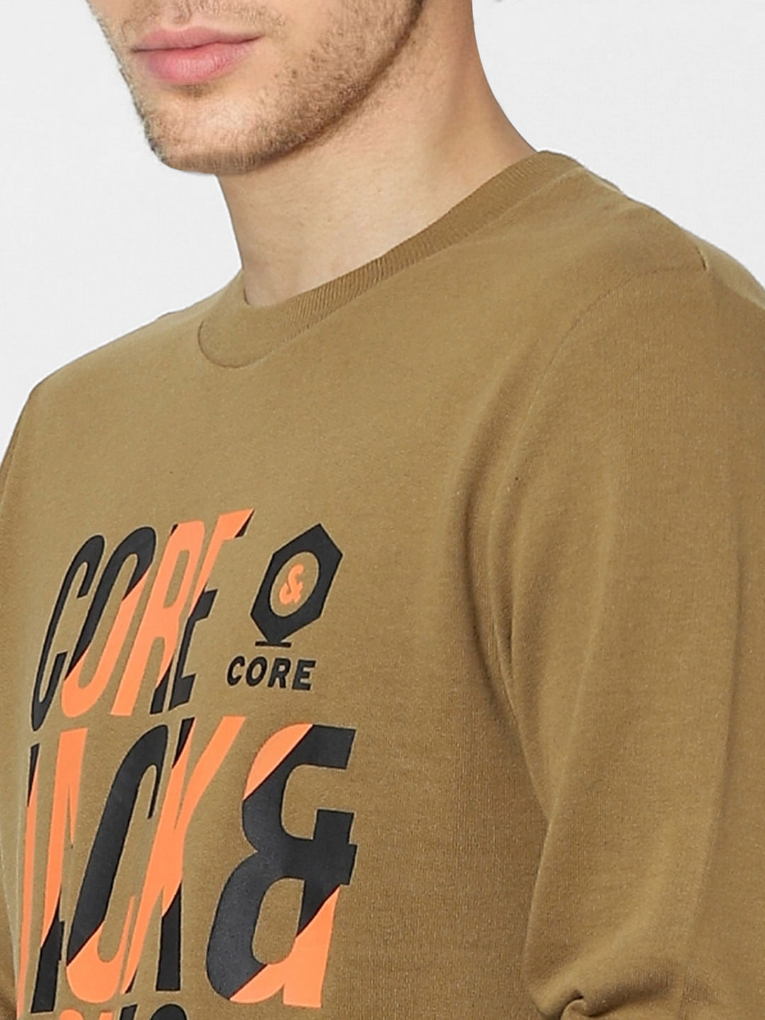 Brown Graphic Print Sweatshirt