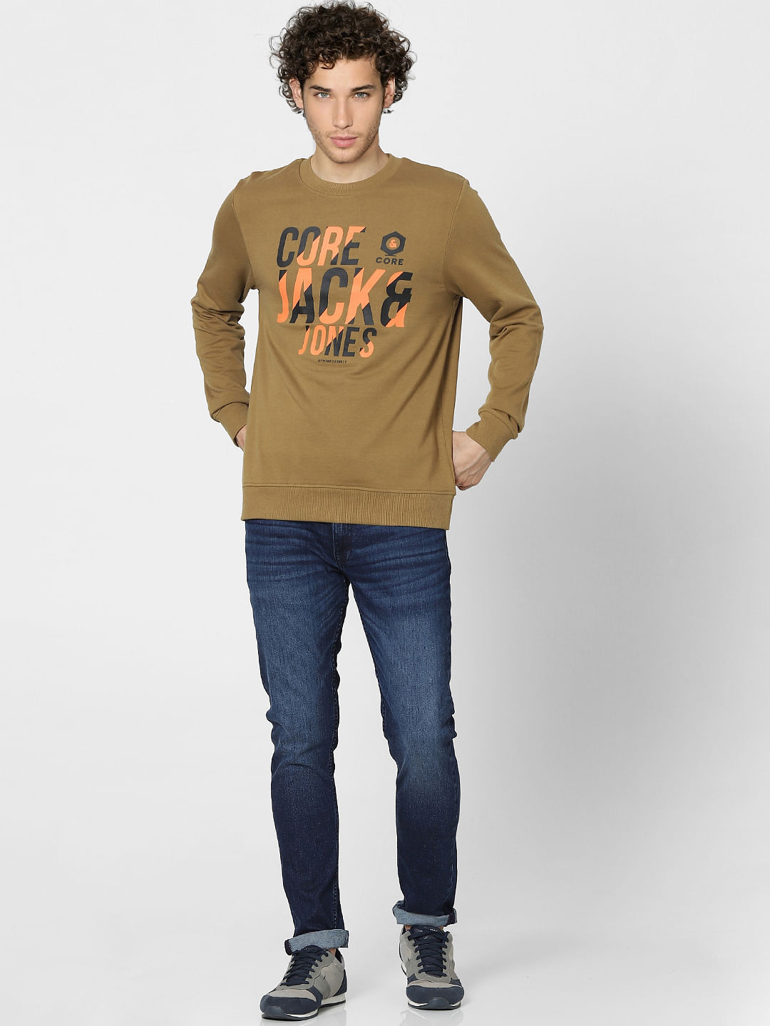 Brown Graphic Print Sweatshirt