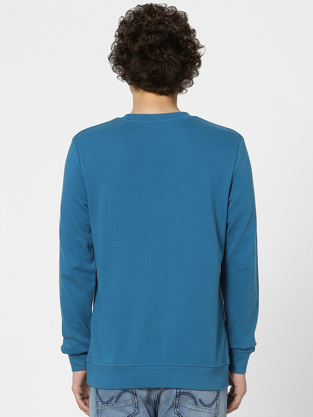 Blue Graphic Print Sweatshirt