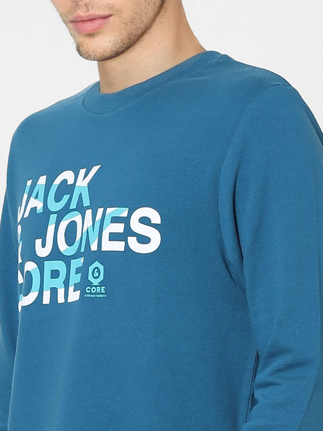 Blue Graphic Print Sweatshirt