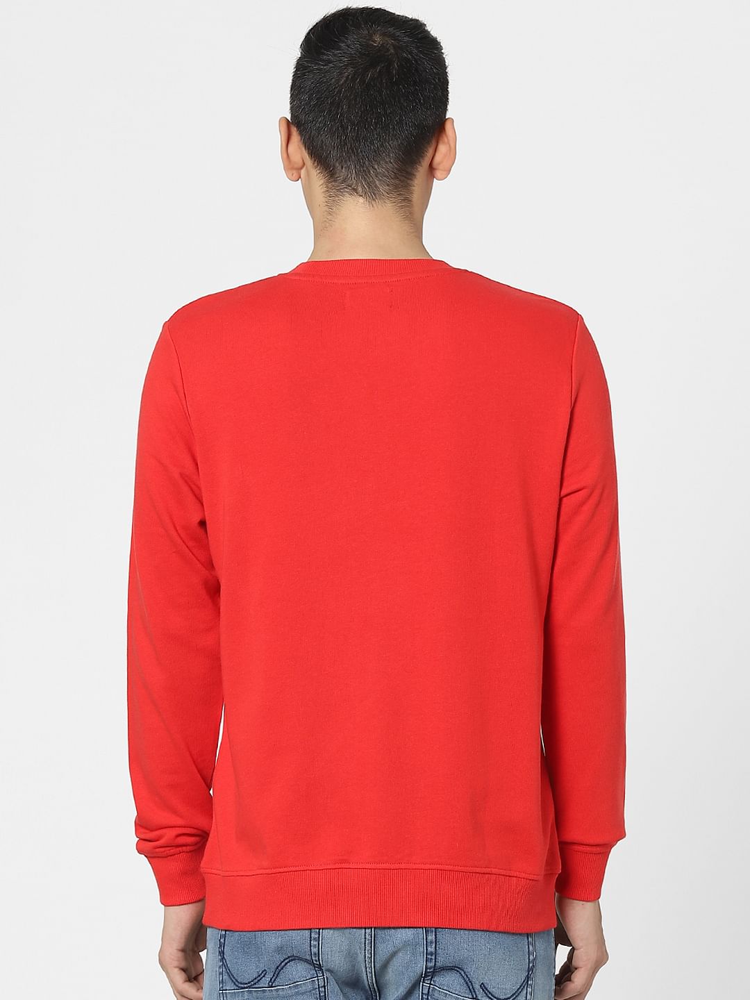 Red Logo Print Sweatshirt
