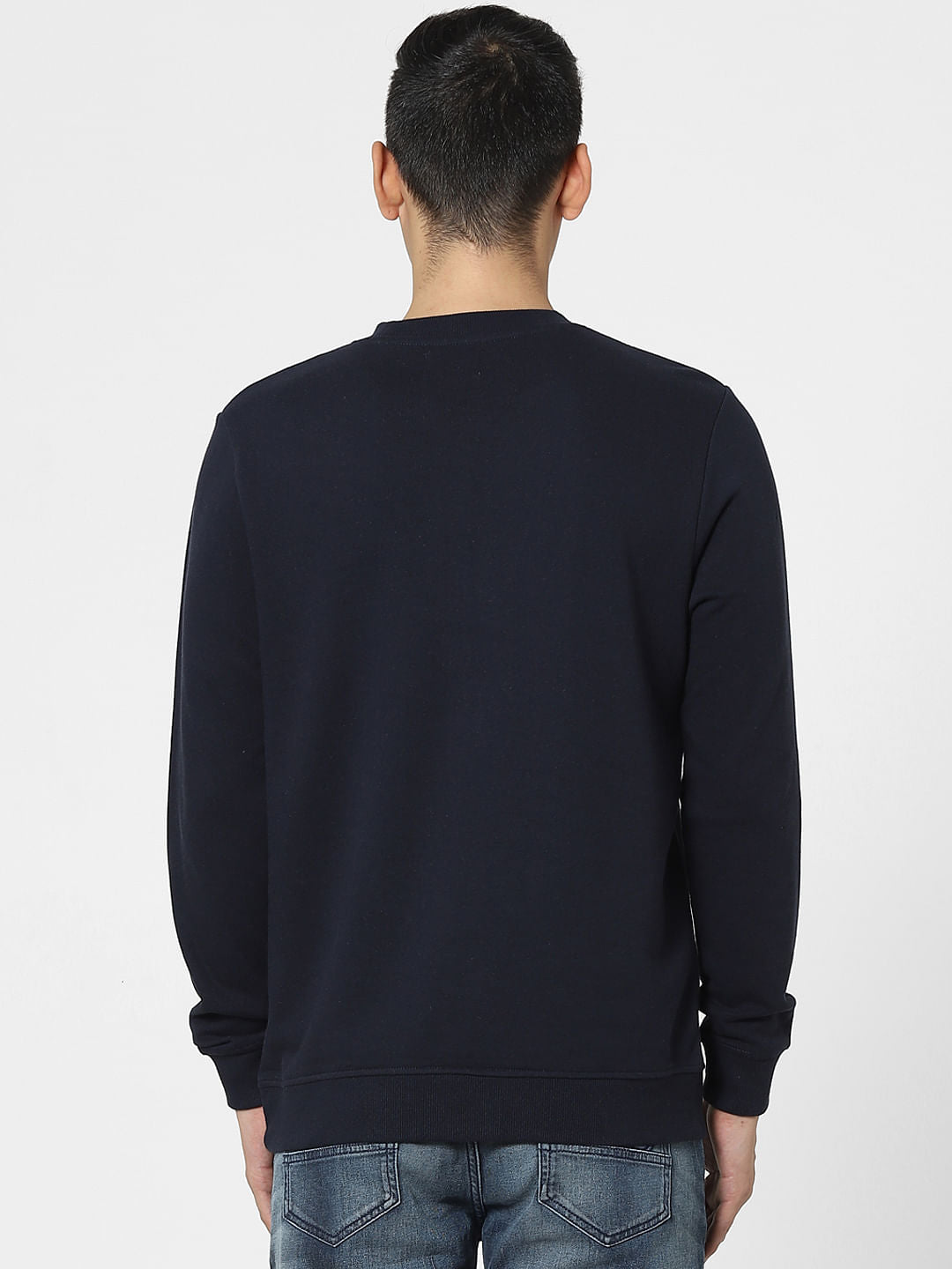 Blue Logo Print Sweatshirt
