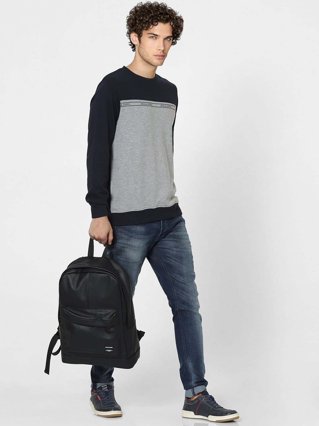 Grey Colourblocked Sweatshirt