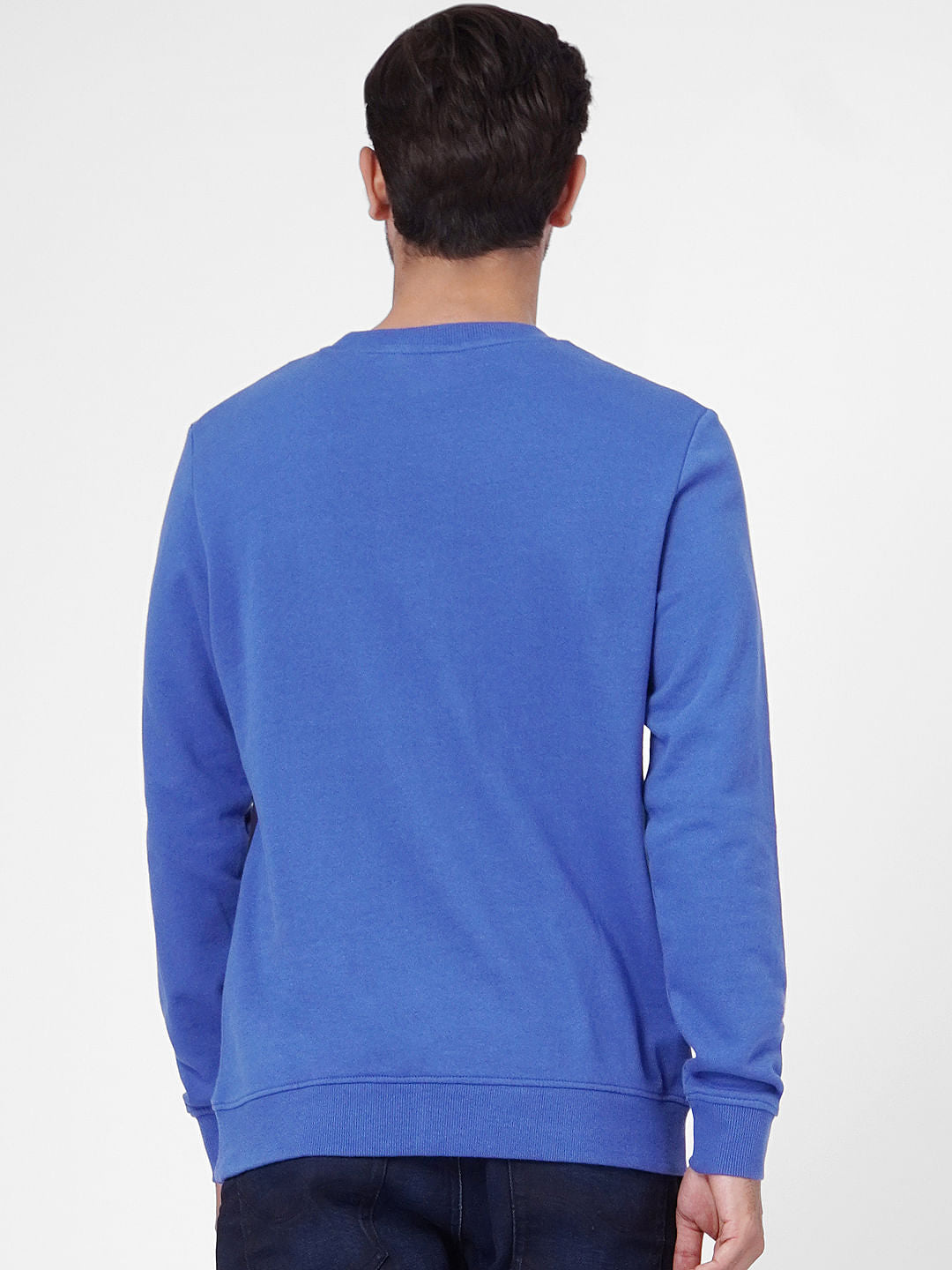 Navy Blue Colourblocked Sweatshirt