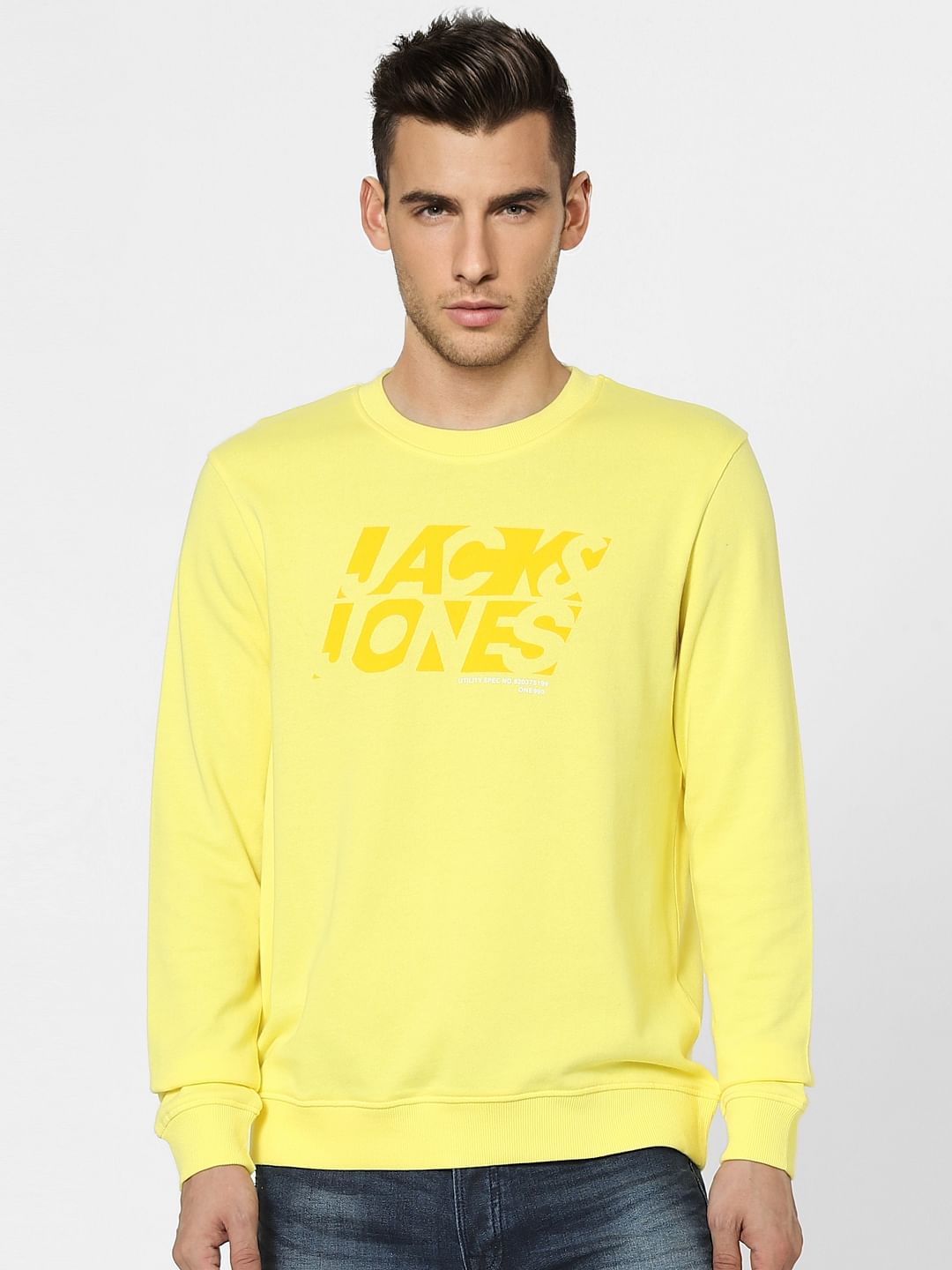 Yellow Graphic Print Sweatshirt