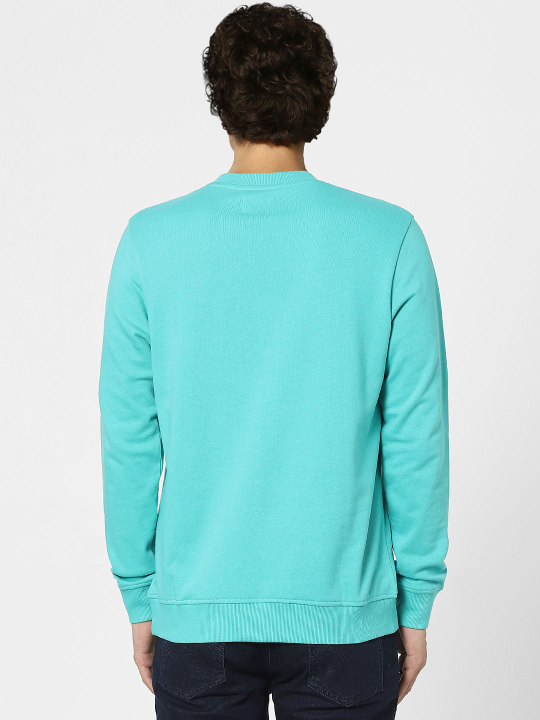 Blue Graphic Print Sweatshirt