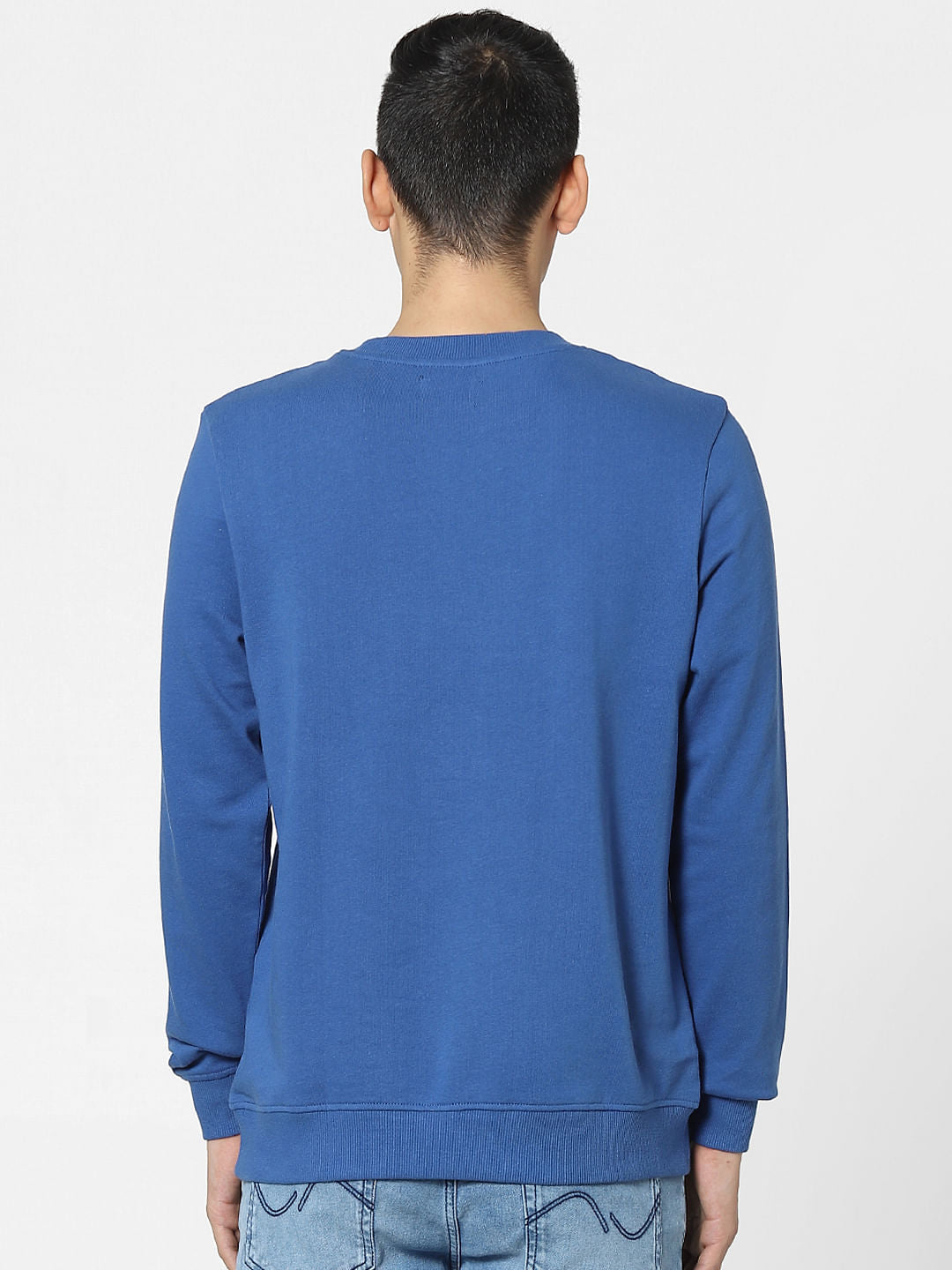 Blue Graphic Print Sweatshirt