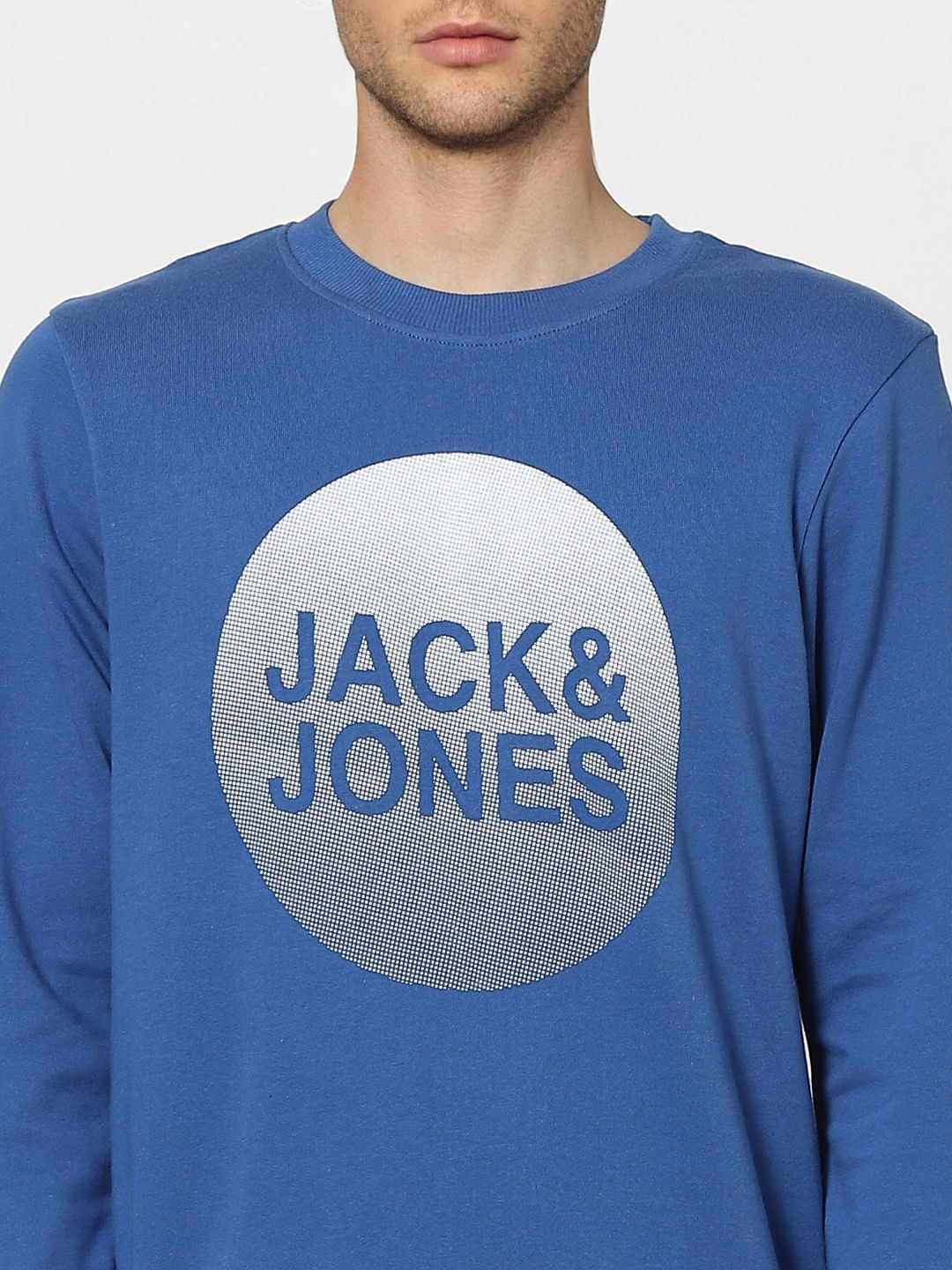 Blue Graphic Print Sweatshirt