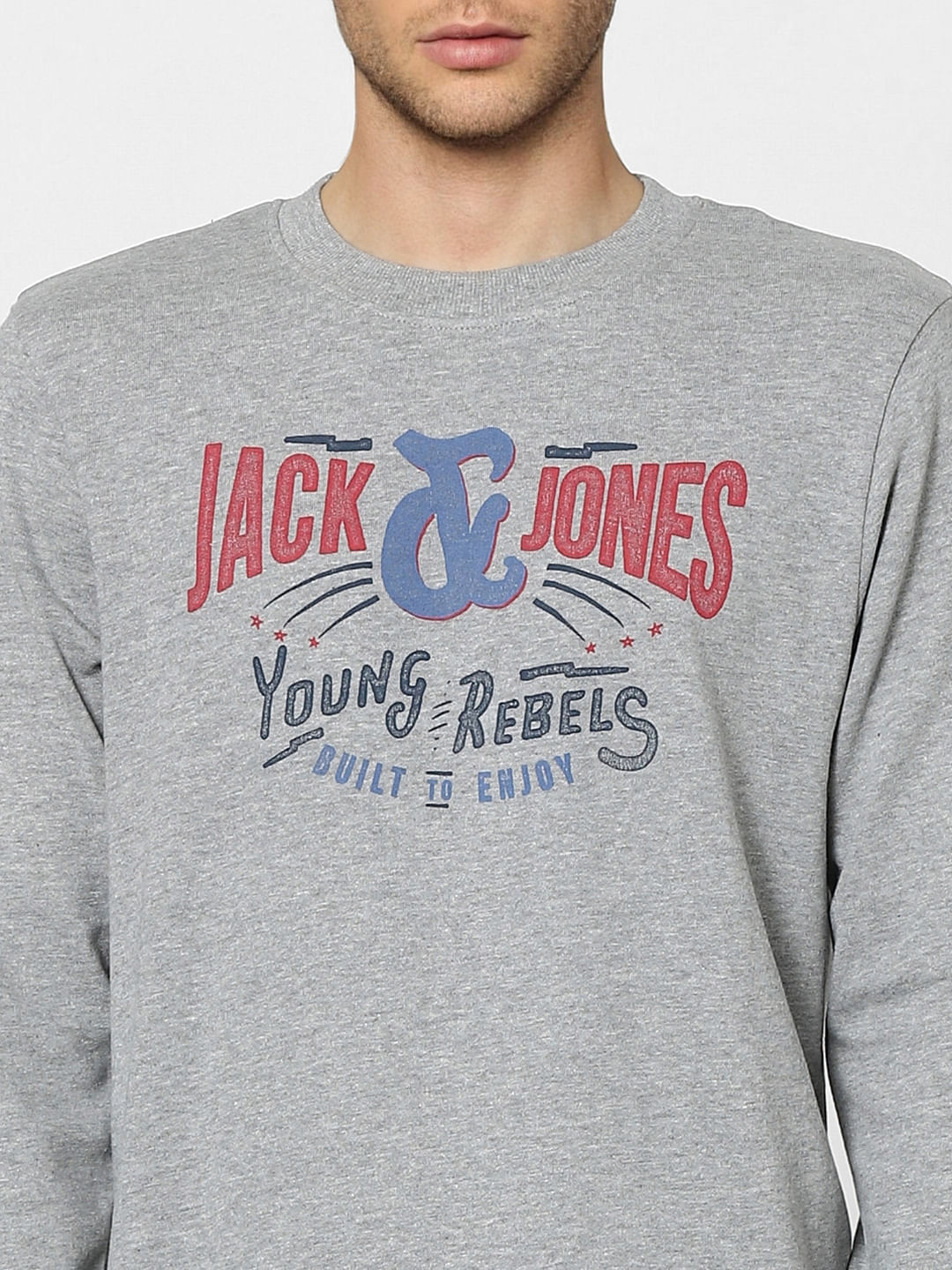 Grey Graphic Print Sweatshirt